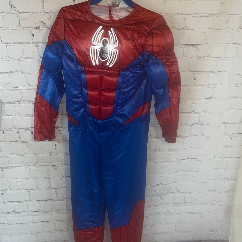 Boys Medium size 8 Spider-Themed Red and Blue Kids Costume